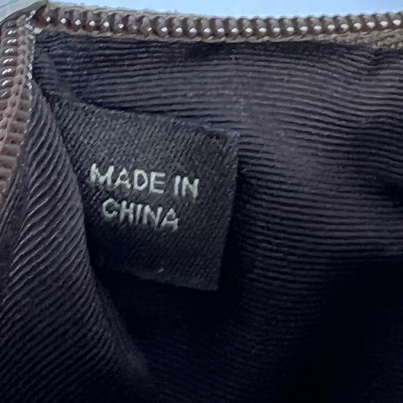 Coach Signature Brown Tan Cream Zipper Wristlet - Picture 9 of 14